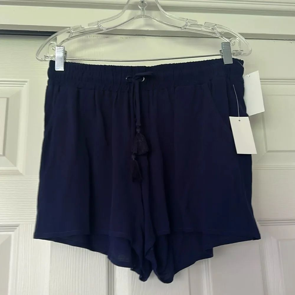 La Blanca Blue Relaxed Swim Coverup Shorts